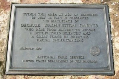 Birthplace of George Washington Carver Marker image. Click for full size.