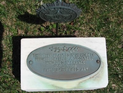 Marker behind the Monument image. Click for full size.