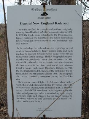 Central New England Railroad Marker image. Click for full size.