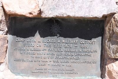 Camp John A. Rucker A Military Outpost Marker. Click for full size. Camp John A. Rucker A Military Outpost Marker image. Click for full size.