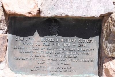 Camp John A. Rucker A Military Outpost Marker image. Click for full size.