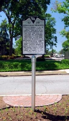 Converse Heights Marker -<br>Reverse. Click for full size. Converse Heights Marker -<br>Reverse image. Click for full size.