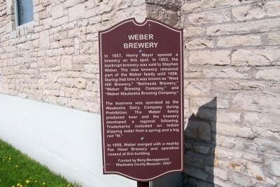 Weber Brewery Marker image. Click for full size.