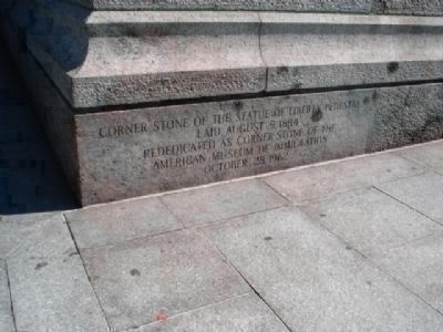 Cornerstone of the Statue of Liberty Pedestal image. Click for full size.