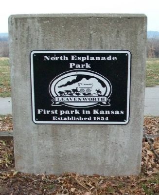 The First Public Park in Kansas Marker. Click for full size. The First Public Park in Kansas Marker image. Click for full size.