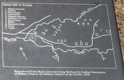 Site Map Close-Up From the Nearby Camp Rucker Timeline Interpretive Marker image. Click for full size.