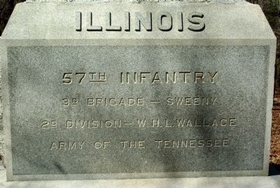 57th Illinois Monument Marker. Click for full size. 57th Illinois Monument Marker image. Click for full size.