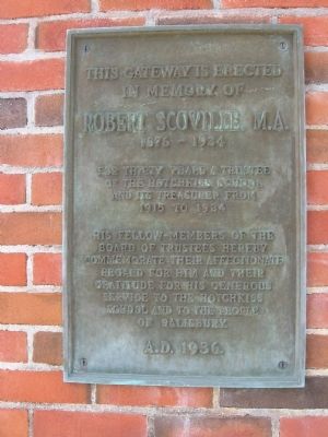 In Memory of Robert Scoville, M.A. Marker. Click for full size. In Memory of Robert Scoville, M.A. Marker image. Click for full size.