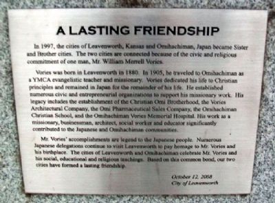 A Lasting Friendship Marker image. Click for full size.