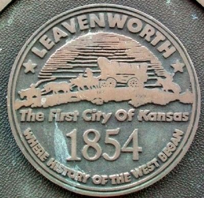Leavenworth Seal on Marker. Click for full size. Leavenworth Seal on Marker image. Click for full size.