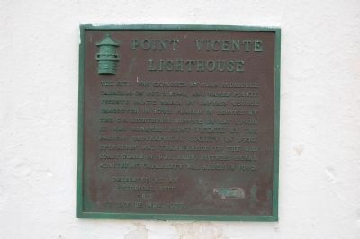 Point Vicente Lighthouse Marker image. Click for full size.