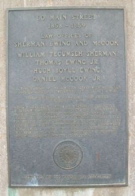 Law Offices of Sherman, Ewing, and McCook Marker image. Click for full size.