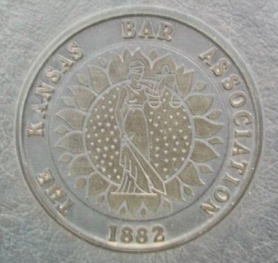 Kansas Bar Association Seal on Marker image. Click for full size.