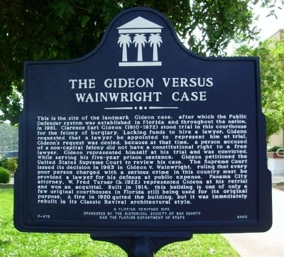 The Gideon Versus Wainwright Case Marker image. Click for full size.
