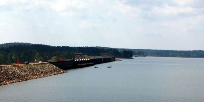 J. Strom Thurmond Dam -<br>North Side<br>View from Visitor's Center. Click for full size. J. Strom Thurmond Dam -<br>North Side<br>View from Visitor's Center image. Click for full size.