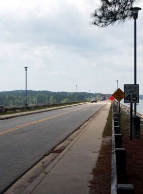 J. Strom Thurmond Dam -<br>US 221 Over Lake Thurmond. Click for full size. J. Strom Thurmond Dam -<br>US 221 Over Lake Thurmond image. Click for full size.