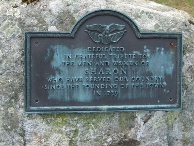 Dedicated to the Men and Women of Sharon Marker image. Click for full size.