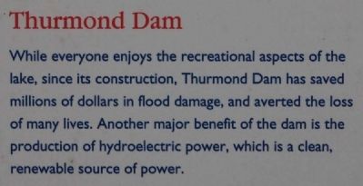 Thurmond Dam and Lake Marker -<br>Thurmond Dam image. Click for full size.