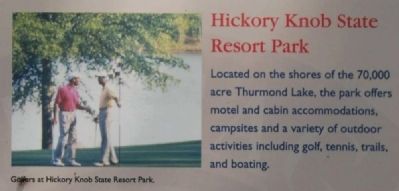 McCormick County Marker -<br>Hickory Knob State Resort Park image. Click for full size.