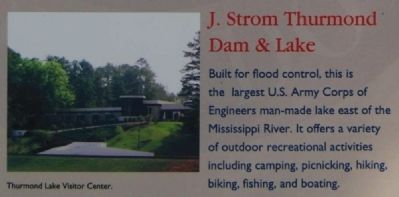 McCormick County Marker -<br>J. Strom Thurmond Dam & Lake. Click for full size. McCormick County Marker -<br>J. Strom Thurmond Dam & Lake image. Click for full size.