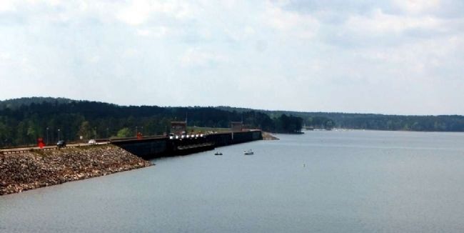 J. Strom Thurmond Dam -<br>North Side<br>View from Visitor's Center. Click for full size. J. Strom Thurmond Dam -<br>North Side<br>View from Visitor's Center image. Click for full size.