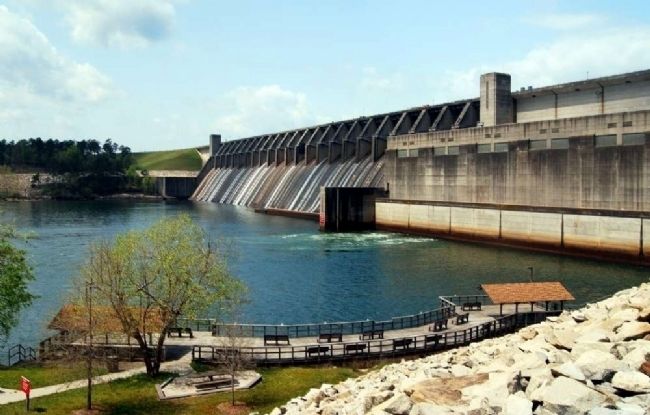 J. Strom Thurmond Dam -<br>South Side<br>View from the Power Plant. Click for full size. J. Strom Thurmond Dam -<br>South Side<br>View from the Power Plant image. Click for full size.