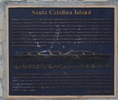 Santa Catalina Island Marker image. Click for full size.