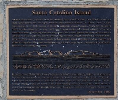 Santa Catalina Island Marker. Click for full size. Santa Catalina Island Marker image. Click for full size.