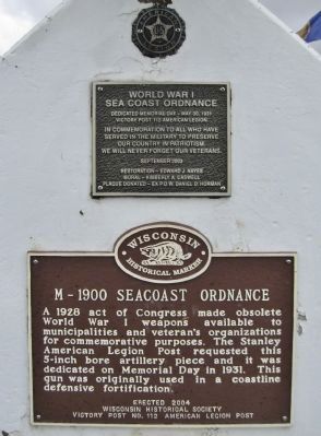 M-1900 Seacoast Ordnance Marker image. Click for full size.