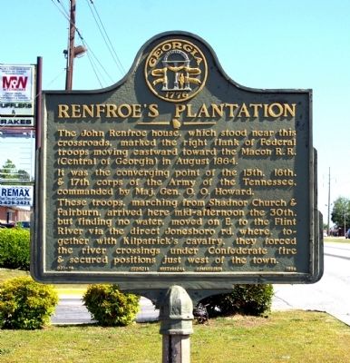 Renfroe's Plantation Marker image. Click for full size.