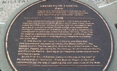 Leavenworth Landing Park Marker image. Click for full size.