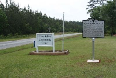 Hope Rosenwald School Marker, looking south along Hope Station Road. Click for full size. Hope Rosenwald School Marker, looking south along Hope Station Road image. Click for full size.