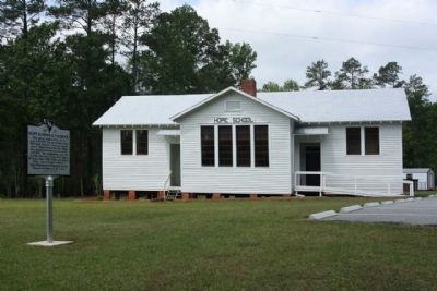 Hope Rosenwald School and Marker, seen today. Click for full size. Hope Rosenwald School and Marker, seen today image. Click for full size.