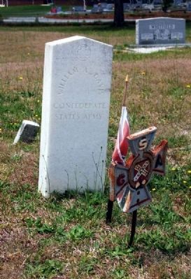 William A. Davis Tombstone<br>Confederate<br>States Army image. Click for full size.