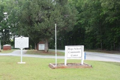 Hope Rosenwald School Marker, looking north along Hope Station Road image. Click for full size.