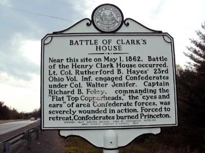 Battle of Clark's House Marker image. Click for full size.