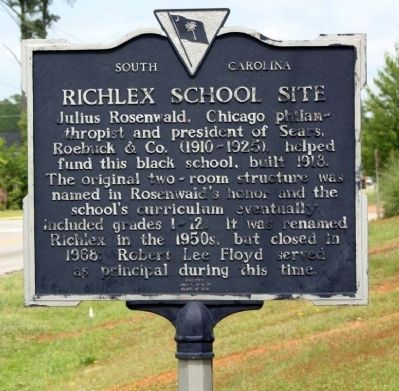 Richlex School Site Marker. Click for full size. Richlex School Site Marker image. Click for full size.
