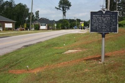 Richlex School Site Marker, looking north along Broad River Rd. (U.S. Hwy. 176) image. Click for full size.