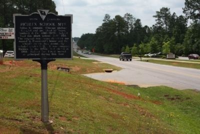 Richlex School Site Marker, looking south along Broad River Rd. Click for full size. Richlex School Site Marker, looking south along Broad River Rd image. Click for full size.