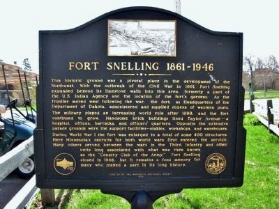 Fort Snelling 1861–1946 Marker image. Click for full size.