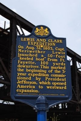 Lewis & Clark Expedition Marker. Click for full size. Lewis & Clark Expedition Marker image. Click for full size.