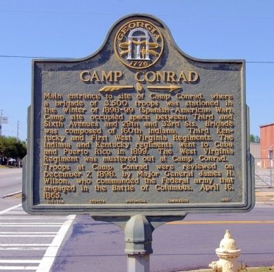 Camp Conrad Marker. Click for full size. Camp Conrad Marker image. Click for full size.