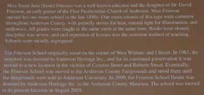 Frierson School House Marker image. Click for full size.