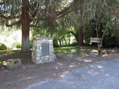 Knight's Ferry Marker - wide view image. Click for full size.