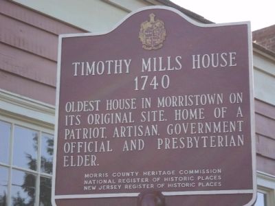 Timothy Mills House Marker image. Click for full size.