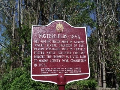 Fosterfields – 1854 Marker. Click for full size. Fosterfields – 1854 Marker image. Click for full size.