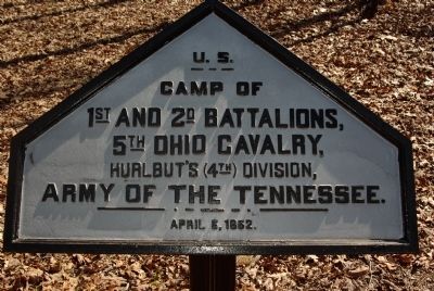 Camp of 1st and 2nd Battalions, 5th Ohio Cavalry Marker image. Click for full size.