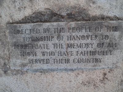 Hanover Veterans Monument image. Click for full size.