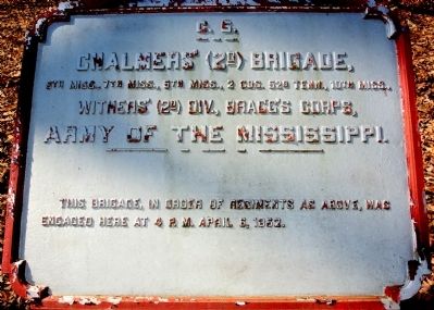 Chalmers' Brigade Marker image. Click for full size.