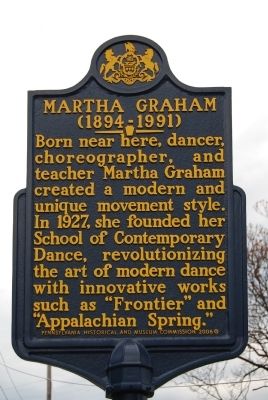 Martha Graham Marker image. Click for full size.